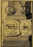 An illustration from Dactyliothecae, seu Annulorum sigillarium quorum priscos tam Graecos quam Romanos usus, ex ferro, aere, argento & auro promptuarii ... Collectis aliunde & ineditis & editis annulorum figuris auctior; (1695)