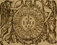 An illustration from Daemoniaci, hoc est, De obsessis a spiritibus daemoniorum hominibus liber unus : in quo daemonum obsidentium conditio, obsessorum hominum status, rationes & modi, quibus ab obsessis exiguntur ; causae item tum difficilis exitus ipsorum, tum signorum quae exituri relinquunt ... discutiuntur & explicantur, denuò omnia repurgata & aucta (1603)