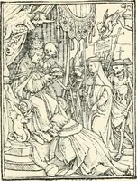 An illustration from The dance of death : the full series of wood engravings reproduced in phototype from the proofs and original editions (1886)
