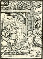 Picture 36 of 57 from The dance of death : the full series of wood engravings reproduced in phototype from the proofs and original editions (1886), leaf 91