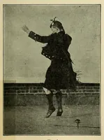 An illustration from Dances of the people : a second volume of Folk-dances and singing games; containing twenty-eight folk-dances of the United States, Ireland, England, Scotland, Norway, Sweden, Denmark, Finland, Germany, and Switzerland; with the music, full directions for performance and numerous illustrations (1913)