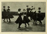Picture 9 of 11 from Dances of the people : a second volume of Folk-dances and singing games; containing twenty-eight folk-dances of the United States, Ireland, England, Scotland, Norway, Sweden, Denmark, Finland, Germany, and Switzerland; with the music, full directions for performance and numerous illustrations (1913), leaf 76