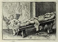 An illustration from Dan. Heinsii Lof-sanck van Iesus Christus den eenigen ende eeuwigen sone Godes : ende zyne andere nederduytse poemata, nieuwelijcks vermeerdert ende verbetert met de uytlegginghen (1650)