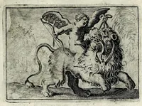 An illustration from Dan. Heinsii Lof-sanck van Iesus Christus den eenigen ende eeuwigen sone Godes : ende zyne andere nederduytse poemata, nieuwelijcks vermeerdert ende verbetert met de uytlegginghen (1650)