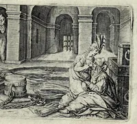 An illustration from Dan. Heinsii Lof-sanck van Iesus Christus den eenigen ende eeuwigen sone Godes : ende zyne andere nederduytse poemata, nieuwelijcks vermeerdert ende verbetert met de uytlegginghen (1650)