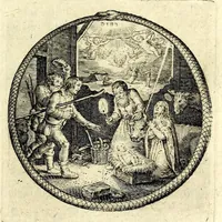 An illustration from Dan. Heinsii Lof-sanck van Iesus Christus, den eenigen ende eeuvvigen sone Godes : met noodelicke vytleggingen, aenvvijsende den gront van het out Christelick geloof, in den selven veruat : met een voor-reden van den auteur (1618)