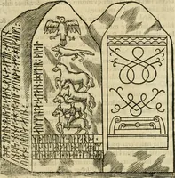 An illustration from Danicorum monumentorum libri sex : e spissis antiquitatum tenebris et in Dania ac Norvegia extantibus ruderibus (1643)