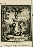 An illustration from Daniël Willinks Bloemkrans van christelyke liefde- en zeededichten ; nevens eenige Christelyke gezangen (1714)