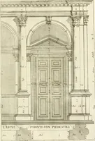 An illustration from Oeuvres d'architecture de Vincent Scamozzi vicentin, architecte de la republique de Venise, contenuës dans son idée de l'architecture universelle : dont les regles des cinq ordres, que le sixième livre contient ont été traduites en françois (1713)