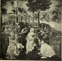 An illustration from Die darstellung der Anbetung der heiligen drei Könige in der toskanischen Malerei von Giotto bis Lionardo (1901)