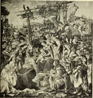 An illustration from Die darstellung der Anbetung der heiligen drei Könige in der toskanischen Malerei von Giotto bis Lionardo (1901)