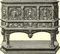 An illustration from Das deutsche Zimmer der Gothik und Renaissance : des Barock-, Rococo- und Zopfstils Anregungen zu häuslicher Kunstpflege (1886)