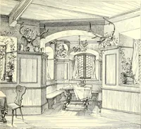 An illustration from Das deutsche Zimmer der Gothik und Renaissance : des Barock-, Rococo- und Zopfstils Anregungen zu häuslicher Kunstpflege (1886)
