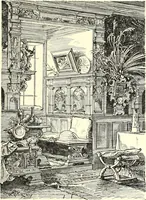 An illustration from Das deutsche Zimmer der Gothik und Renaissance : des Barock-, Rococo- und Zopfstils Anregungen zu häuslicher Kunstpflege (1886)