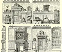 An illustration from Das deutsche Zimmer der Gothik und Renaissance : des Barock-, Rococo- und Zopfstils Anregungen zu häuslicher Kunstpflege (1886)