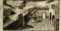 An illustration from Das hohe Lied dess Königes Salomons, nach der Ordnung dess Textes summarischen gebeten Rand, Glossen und kurtzen Beschluss-Liedern (1662)