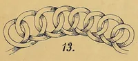 Picture 4 of 12 from Das Posamentier-Kunstgewerbe. Gründliche Anleitung zur Herstellung sämmtlicher Möbelposamenten. Praktisches Lehrbuch mit 100 Erläuternden Zeichnungen und Illustrationen im Text und 4 lithographirten Tafeln. Bezugsquellen-Addressbuch (1894), leaf 61