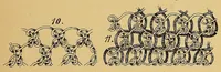 An illustration from Das Posamentier-Kunstgewerbe. Gründliche Anleitung zur Herstellung sämmtlicher Möbelposamenten. Praktisches Lehrbuch mit 100 Erläuternden Zeichnungen und Illustrationen im Text und 4 lithographirten Tafeln. Bezugsquellen-Addressbuch (1894)