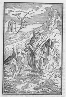 An illustration from Das ärgerliche Leben und schreckliche Ende des vielberüchtigten Erz-Schwarzkünstlers Johannis Fausti [microform] (1834)