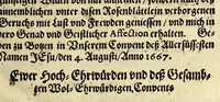 Picture 1 of 15 from Dass wunderbarliche Leben, und vil werther Todt der Ehrwürdigen Schwester Rosa De S. Maria von Lima gebürtig, auss der dritten Regel dess H. Vatters Dominici. : Anfänglich in Lateinischer Sprach Ihro Bäpstliche Heiligkeit Alexandro VII. zugeschriben von Adm. Rdo. & Eximio P. Magistro F. Leonardo Hansen, Ord. Praed. Provinciali Angliae & Socio reverendissimi P. Magistri Generalis: anjetzo aber zu Trost allen frommen Seelen (1667), leaf 11