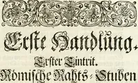 Picture 12 of 37 from Das vestalische ewige Feur, zur Geburts-Befrolokung deren Römischen Kayserlichen Mayestätten Leopold vnd Clavdia durchleuchtigisten Prinzessin Anna Maria auff der grossen Schau-Bühne gesungener vorgestellt, auss dem Wälschen in das Teutsche übersetzet (1674), leaf 26