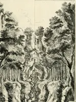 An illustration from Das vestalische ewige Feur, zur Geburts-Befrolokung deren Römischen Kayserlichen Mayestätten Leopold vnd Clavdia durchleuchtigisten Prinzessin Anna Maria auff der grossen Schau-Bühne gesungener vorgestellt, auss dem Wälschen in das Teutsche übersetzet (1674)
