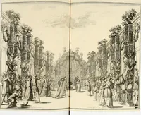 Picture 30 of 37 from Das vestalische ewige Feur, zur Geburts-Befrolokung deren Römischen Kayserlichen Mayestätten Leopold vnd Clavdia durchleuchtigisten Prinzessin Anna Maria auff der grossen Schau-Bühne gesungener vorgestellt, auss dem Wälschen in das Teutsche übersetzet (1674), leaf 89