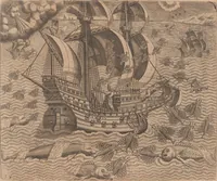 An illustration from Das vierdte Buch von der Neuwen Welt. Oder Neuwe vnd gründtliche Historien, von dem Nidergängischen Indien, so von Christophoro Columbo im Jar 1492 erstlich erfunden (1594)