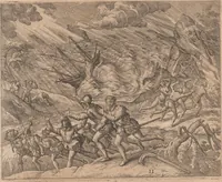 An illustration from Das vierdte Buch von der Neuwen Welt. Oder Neuwe vnd gründtliche Historien, von dem Nidergängischen Indien, so von Christophoro Columbo im Jar 1492 erstlich erfunden (1594)