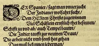 An illustration from Das vierdte Buch von der Neuwen Welt. : Oder neuwe und gründtliche Historien, von dem Nidergängischen Indien, so von Christophoro Columbo im Jar 1492. erstlich erfunden. (1594)