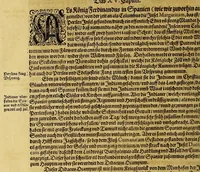 An illustration from Das vierdte Buch von der Neuwen Welt. : Oder neuwe und gründtliche Historien, von dem Nidergängischen Indien, so von Christophoro Columbo im Jar 1492. erstlich erfunden. (1594)