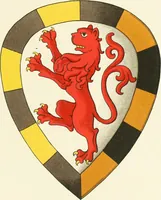 An illustration from Das Wappen des fürstlichen Hauses Hohenzollern in seiner Entwicklung von der ältesten Zeit bis zur Gegenwart historisch dargestellt, nebst Anhang: Hohenzollern'sche Allianz-Wappen (1889)