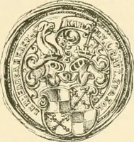 An illustration from Das Wappen des fürstlichen Hauses Hohenzollern in seiner Entwicklung von der ältesten Zeit bis zur Gegenwart historisch dargestellt, nebst Anhang: Hohenzollern'sche Allianz-Wappen (1889)
