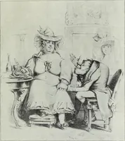 Picture 83 of 473 from Das Weib in der Karikatur Frankreichs : mit 448 Textillustrationen und 72 farbigen Kunstblättern nach seltenen und amüsanten französischen Karikaturen aus allen Zeitepochen (1907), leaf 137