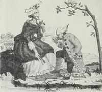 Picture 88 of 473 from Das Weib in der Karikatur Frankreichs : mit 448 Textillustrationen und 72 farbigen Kunstblättern nach seltenen und amüsanten französischen Karikaturen aus allen Zeitepochen (1907), leaf 142