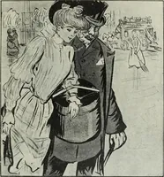 Picture 116 of 473 from Das Weib in der Karikatur Frankreichs : mit 448 Textillustrationen und 72 farbigen Kunstblättern nach seltenen und amüsanten französischen Karikaturen aus allen Zeitepochen (1907), leaf 185