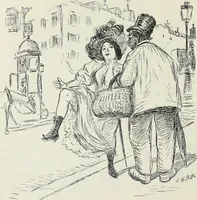Picture 133 of 473 from Das Weib in der Karikatur Frankreichs : mit 448 Textillustrationen und 72 farbigen Kunstblättern nach seltenen und amüsanten französischen Karikaturen aus allen Zeitepochen (1907), leaf 210
