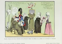 Picture 144 of 473 from Das Weib in der Karikatur Frankreichs : mit 448 Textillustrationen und 72 farbigen Kunstblättern nach seltenen und amüsanten französischen Karikaturen aus allen Zeitepochen (1907), leaf 229