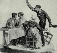 Picture 163 of 473 from Das Weib in der Karikatur Frankreichs : mit 448 Textillustrationen und 72 farbigen Kunstblättern nach seltenen und amüsanten französischen Karikaturen aus allen Zeitepochen (1907), leaf 260