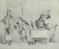 Picture 15 of 473 from Das Weib in der Karikatur Frankreichs : mit 448 Textillustrationen und 72 farbigen Kunstblättern nach seltenen und amüsanten französischen Karikaturen aus allen Zeitepochen (1907), leaf 29