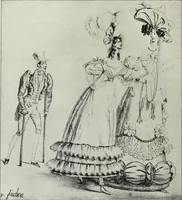 Picture 188 of 473 from Das Weib in der Karikatur Frankreichs : mit 448 Textillustrationen und 72 farbigen Kunstblättern nach seltenen und amüsanten französischen Karikaturen aus allen Zeitepochen (1907), leaf 298