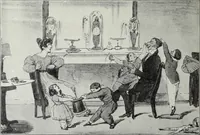 Picture 190 of 473 from Das Weib in der Karikatur Frankreichs : mit 448 Textillustrationen und 72 farbigen Kunstblättern nach seltenen und amüsanten französischen Karikaturen aus allen Zeitepochen (1907), leaf 306