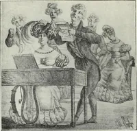 Picture 222 of 473 from Das Weib in der Karikatur Frankreichs : mit 448 Textillustrationen und 72 farbigen Kunstblättern nach seltenen und amüsanten französischen Karikaturen aus allen Zeitepochen (1907), leaf 354