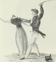 An illustration from Das Weib in der Karikatur Frankreichs : mit 448 Textillustrationen und 72 farbigen Kunstblättern nach seltenen und amüsanten französischen Karikaturen aus allen Zeitepochen (1907)