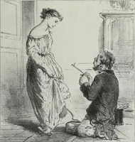 Picture 19 of 473 from Das Weib in der Karikatur Frankreichs : mit 448 Textillustrationen und 72 farbigen Kunstblättern nach seltenen und amüsanten französischen Karikaturen aus allen Zeitepochen (1907), leaf 37