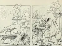 Picture 20 of 473 from Das Weib in der Karikatur Frankreichs : mit 448 Textillustrationen und 72 farbigen Kunstblättern nach seltenen und amüsanten französischen Karikaturen aus allen Zeitepochen (1907), leaf 38