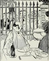 Picture 246 of 473 from Das Weib in der Karikatur Frankreichs : mit 448 Textillustrationen und 72 farbigen Kunstblättern nach seltenen und amüsanten französischen Karikaturen aus allen Zeitepochen (1907), leaf 390
