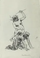 Picture 251 of 473 from Das Weib in der Karikatur Frankreichs : mit 448 Textillustrationen und 72 farbigen Kunstblättern nach seltenen und amüsanten französischen Karikaturen aus allen Zeitepochen (1907), leaf 396