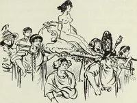 Picture 305 of 473 from Das Weib in der Karikatur Frankreichs : mit 448 Textillustrationen und 72 farbigen Kunstblättern nach seltenen und amüsanten französischen Karikaturen aus allen Zeitepochen (1907), leaf 473