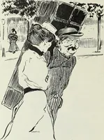 Picture 324 of 473 from Das Weib in der Karikatur Frankreichs : mit 448 Textillustrationen und 72 farbigen Kunstblättern nach seltenen und amüsanten französischen Karikaturen aus allen Zeitepochen (1907), leaf 500